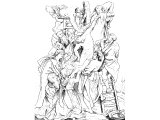 Descent from the cross (An outline by Dickenson based on a picture by Rubens)